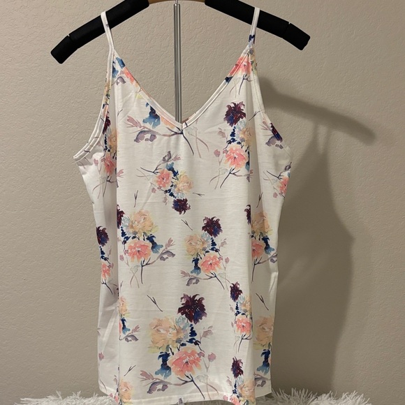 Floral Spaghetti Strap Top - Picture 1 of 5
